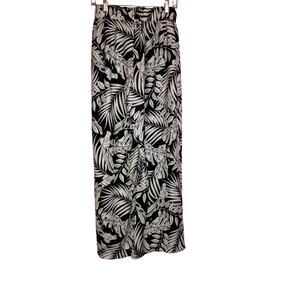 Freshwater Tropical Leaf Palazzo Pants | Paperbag Waist Wide Leg